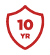 Icon representing 10 yr warranty